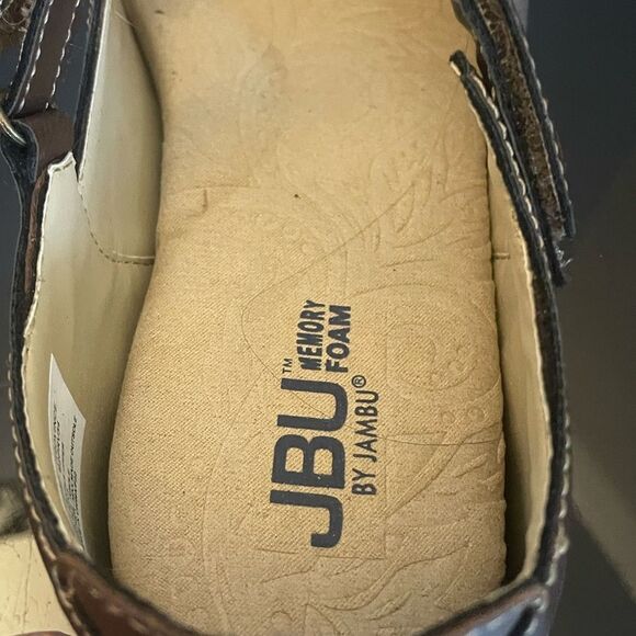 JBU Province Women's Slip-On Shoes Brown Flats with Supportive Sole and Strap 10 - Picture 13 of 13